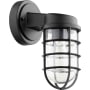 James Allan Nautilus Single Light 10" Tall Outdoor Wall Sconce Noir