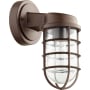 James Allan Nautilus Single Light 10" Tall Outdoor Wall Sconce Oiled Bronze