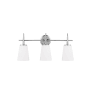 James Allan Watson 3 Light 25" Wide LED Vanity Light with Cased Opal Etched Shade Chrome