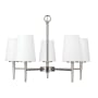 James Allan Watson 5 Light 25" Wide Chandelier with Etched Glass Shade Brushed Nickel