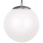 James Allan Clay Single Light 10" Wide Full Sized Pendant Satin Aluminum