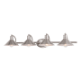 James Allan Joel 4 Light 38" Wide Bathroom Vanity Light Satin Nickel / Matte White