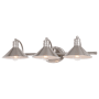James Allan Joel 3 Light 28" Wide Bathroom Vanity Light Satin Nickel / Matte White