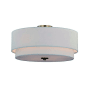 James Allan Elias 4 Light 21" Wide Semi-Flush Drum Ceiling Fixture Matte Brass