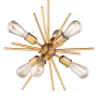 James Allan Sean 6 Light 19" Wide Sputnik Chandelier Natural Brass