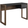 James Allan Industrial 46" W Fluted Drawer Writing Desk Dark Walnut / Solid Black