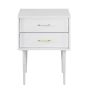 James Allan Millwork 20" Wide Modern Nightstand Side Table White