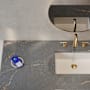 James Martin Vanities 60" Engineered Stone Vanity Top with Backsplash and Side splash Parisien Bleu