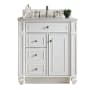 James Martin Vanities Bristol 30" Free Standing Single Basin Vanity Set with Wood Cabinet and 3cm Quartz Vanity Top Bright White