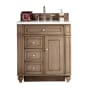 James Martin Vanities Bristol 30" Free Standing Single Basin Vanity Set with Wood Cabinet and 3cm Quartz Vanity Top Whitewashed Walnut