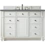 James Martin Vanities Bristol 48" Free Standing Single Basin Vanity Set with 3 cm Cala Blue Quartz Vanity Top and Rectangular Sink Bright White