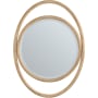James Martin Vanities Esca 28" W x 38" H Modern Oval Wood Framed Bathroom Wall Mirror Natural