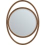 James Martin Vanities Esca 28" W x 38" H Modern Oval Wood Framed Bathroom Wall Mirror Mid-Century Walnut