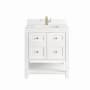 James Martin Vanities Breckenridge 30" Free Standing Single Basin Poplar Wood Vanity Set with Quartz Top and Rectangular Sink Bright White