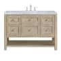 James Martin Vanities Breckenridge 48" Free Standing Single Basin Poplar Wood Vanity Set with Marble Top and Rectangular Sink Whitewashed Oak