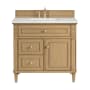 James Martin Vanities Lorelai 36" Single Basin Wood Vanity Set with 3cm Lime Delight Silestone Quartz Vanity Top, Rectangular Sink and Electrical Outlet - 8" Faucet Centers Light Natural Oak