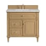 James Martin Vanities Lorelai 36" Single Basin Wood Vanity Set with 3cm Victorian Silver Silestone Quartz Vanity Top and Rectangular Sink - 8" Faucet Centers Light Natural Oak