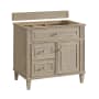 James Martin Vanities Lorelai 36" Single Basin Wood Vanity Cabinet Only with USB Port and Electrical Outlet Whitewashed Oak