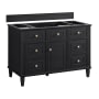 James Martin Vanities Lorelai 48" Single Basin Wood Vanity Cabinet Only with USB Port and Electrical Outlet Black Onyx