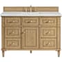 James Martin Vanities Lorelai 48" Free Standing Single Basin Hardwood Vanity Set with Ethereal Noctis Stone Composite Top, Rectangular SinkFreePower Wireless Charger Light Natural Oak
