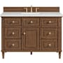 James Martin Vanities Lorelai 48" Free Standing Single Basin Hardwood Vanity Set with Ethereal Noctis Stone Composite Top, Rectangular SinkFreePower Wireless Charger Mid-Century Walnut