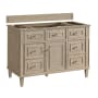 James Martin Vanities Lorelai 48" Single Basin Wood Vanity Cabinet Only with USB Port and Electrical Outlet Whitewashed Oak