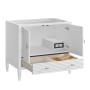 James Martin Vanities Myrrin 36" Single Basin Wood Vanity Cabinet Only with USB Port and Electrical Outlet Bright White
