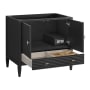 James Martin Vanities Myrrin 36" Single Basin Wood Vanity Cabinet Only with USB Port and Electrical Outlet Carbon Oak