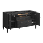 James Martin Vanities Myrrin 60" Double Basin Wood Vanity Cabinet Only with USB Port and Electrical Outlet Carbon Oak