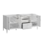 James Martin Vanities Myrrin 72" Double Basin Wood Vanity Cabinet Only with USB Port and Electrical Outlet Bright White