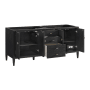 James Martin Vanities Myrrin 72" Double Basin Wood Vanity Cabinet Only with USB Port and Electrical Outlet Carbon Oak