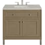 James Martin Vanities Chicago 36" Free Standing Single Basin Vanity Set with Quartz Top and Rectangular Sink Walnut Whisper