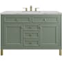 James Martin Vanities Chicago 48" Free Standing Single Basin Vanity Set with Victorian Silver® Stone Composite Top and Rectangular Sink Smokey Celadon
