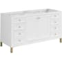 James Martin Vanities Chicago 60" Free Standing Double Basin Vanity Cabinet Only - Less Vanity Top Glossy White