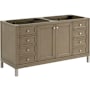 James Martin Vanities Chicago 60" Free Standing Double Basin Vanity Cabinet Only - Less Vanity Top Walnut Whisper