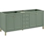 James Martin Vanities Chicago 72" Free Standing Double Basin Vanity Cabinet Only - Less Vanity Top Smokey Celadon