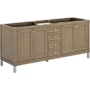 James Martin Vanities Chicago 72" Free Standing Double Basin Vanity Cabinet Only - Less Vanity Top Walnut Whisper