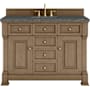 James Martin Vanities Brookfield 48" Free Standing Single Basin Vanity Set with Quartz Top and Rectangular Sink Pecan