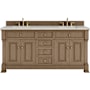 James Martin Vanities Brookfield 72" Free Standing Double Basin Vanity Set with Quartz Top and Rectangular Sinks Pecan