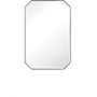James Martin Vanities Rohe 24"W x 36"H Geometric Beveled Frameless Wall Mounted Bathroom Mirror Satin Nickel