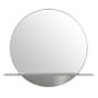 James Martin Vanities Platform 24"W x 22"H Circular Flat Frameless Wall Mounted Bathroom Mirror Brushed Nickel