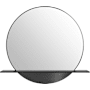 James Martin Vanities Platform 24"W x 22"H Circular Flat Frameless Wall Mounted Bathroom Mirror Modern Iron