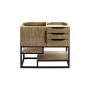 James Martin Vanities Columbia 36" Single Free Standing Vanity Cabinet - Less Vanity Top Latte Oak