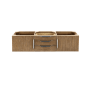 James Martin Vanities Columbia 59" Double Wall Mounted Vanity Cabinet - Less Vanity Top Latte Oak