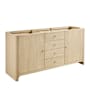 James Martin Vanities Gracyn 72" Free Standing Double Basin Poplar Wood Vanity Cabinet Only Coastal DriftWood