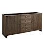 James Martin Vanities Gracyn 72" Free Standing Double Basin Poplar Wood Vanity Cabinet Only Sable