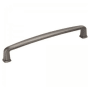Jeffrey Alexander Milan 1 Series 6-5/16" Center to Center Rounded Corner Cabinet Handle / Drawer Pull Brushed Pewter