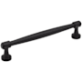 Jeffrey Alexander Jules 6-5/16" Center to Center (160mm) Elegant Modern Tapered Cabinet Bar Handle / Drawer Bar Pull Matte Black