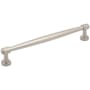 Jeffrey Alexander Jules 7-9/16" Center to Center (192mm) Elegant Tapered Cabinet Bar Handle / Drawer Bar Pull Satin Nickel