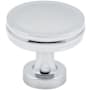 Jeffrey Alexander Jules 1-3/8" Modern Industrial Flat Round Mushroom Cabinet / Drawer Knob Polished Chrome